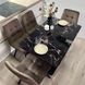 Комплект стол кухонный Edils 110х70(+40) Стандарт черный + стул Maj 4 шт белый 0249JAM фото 8
