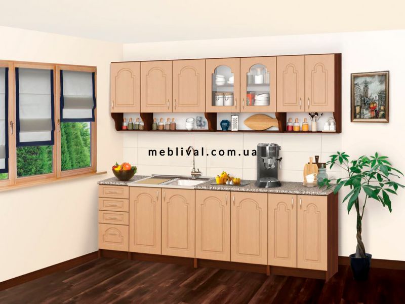 ➤Цена   Купить Кухня модульная корпус ДСП + фасады МДФ Ольха (2,6 м) ➤Ольха ➤Кухни➤ПЕХ➤440302797.5ПЕХ фото