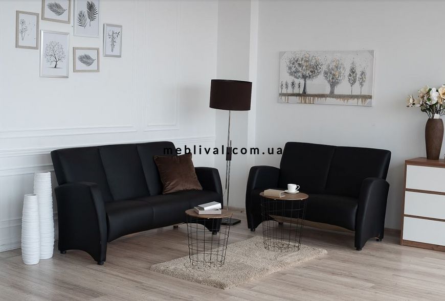 ➤Цена 9 080 грн  Купить Нераскладной диван для гостиной арт030027.1 ➤Черный ➤Диваны офисные➤Modern 3➤440303470.2.EMB фото