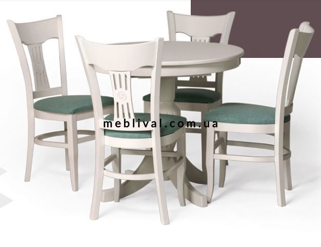 ➤Цена 11 850 грн UAH Купить Стол круглый кухонный Арофма D100+40 деревянный Ivory ➤Слонова кістка ➤Столы круглые➤Kulvpa➤0063PAV фото