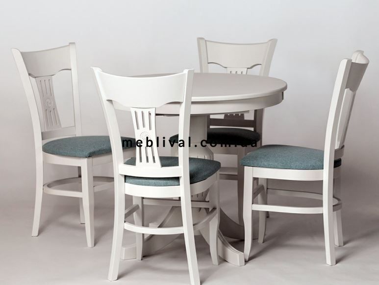 ➤Цена 11 850 грн UAH Купить Стол круглый кухонный Арофма D100+40 деревянный Ivory ➤Слонова кістка ➤Столы круглые➤Kulvpa➤0063PAV фото
