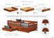 Кровать Амми тм Эстелла с деревянными ножками с ящиками Массив, 80х190 440310878.22EST фото 6