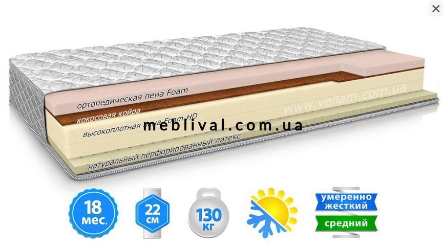 ➤Цена 12 636 грн  Купить Матрас беспружинный Венеция Про тм MaNi 90х200 ➤ ➤Матрасы тм Велам➤Велам➤440312260,9ВЕЛА фото