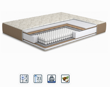 ➤Цена 11 100 грн  Купить Двусторонний ортопедический матрас Мокко 200 см 120х200 ➤ ➤Coffee Soft➤M&G➤440300522.6Матрк фото