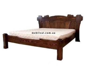 ➤Цена 9 450 грн UAH Купить Кровать деревянная Ритагоб 140х200 под старину ➤Горіх ➤Кровати под старину➤МЕКО➤0121МЕКО фото