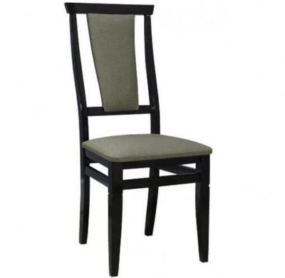 ➤Цена 2 550 грн  Купить Деревянный стул для обеденной зоны с высокой спинкой Фермо черный, Манчестер Лайт 034 ➤Черный ➤Стулья деревянные➤Агросвит 1П➤440306175ПЛМ фото