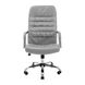 Кресло офисное 63х55х112-120 Tilt металл хромированный + мягкие накладки кожзам серый 1887445778RICH5 фото 2