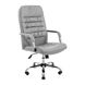 Кресло офисное 63х55х112-120 Tilt металл хромированный + мягкие накладки кожзам серый 1887445778RICH5 фото 1