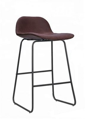 ➤Ціна 1 642 грн  Купити Полубарный стул на металлической опоре с подножкой экокожа шоколадный арт040296.1➤Коричневий ➤Стулья барные➤Modern 8➤BostMBr.ВВ1 фото