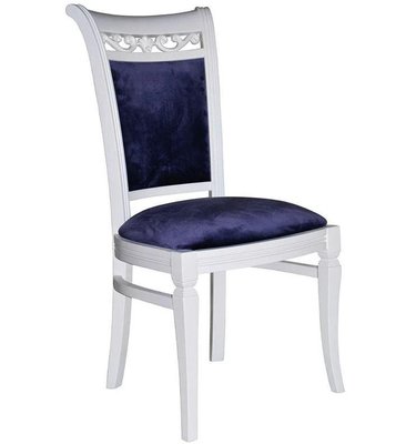 ➤Цена 7 036 грн  Купить Белый стул с резными элементами патинированными Авенель ➤Белый ➤Стулья деревянные➤Агросвит 1С➤440311871ПЛМ фото