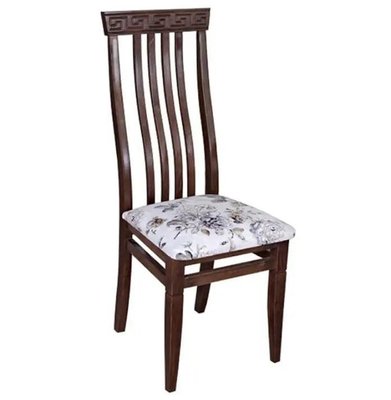 ➤Цена 2 655 грн  Купить Банкетный стул с высокой спинкой и мягким сиденьем Бегадан-1 темный орех ➤Орех темный ➤Стулья деревянные➤Агросвит 1П➤440311953ПЛМ фото