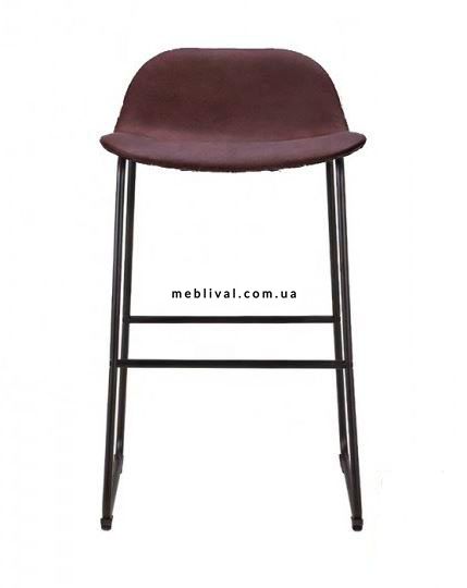➤Цена 1 642 грн  Купить Полубарный стул на металлической опоре с подножкой экокожа шоколадный арт040296.1 ➤Коричневый ➤Стулья барные➤Modern 8➤BostMBr.ВВ1 фото