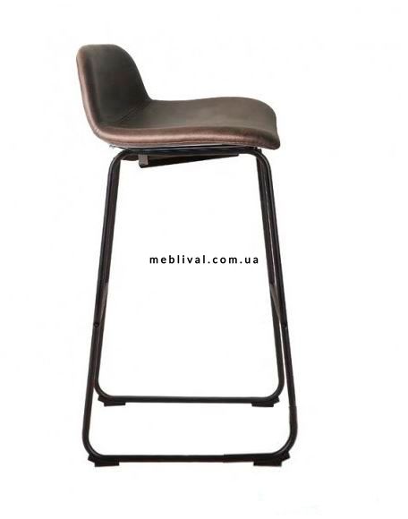 ➤Цена 1 642 грн  Купить Полубарный стул на металлической опоре с подножкой экокожа шоколадный арт040296.1 ➤Коричневый ➤Стулья барные➤Modern 8➤BostMBr.ВВ1 фото