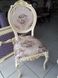 Классический стул круглой спинкой с резными узорами деревянный Авиньон-2 слоновая кость+патина 440311874ПЛМ фото 2