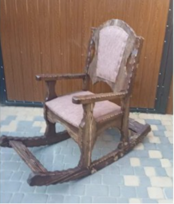 ➤Ціна 5 630 грн  Купити Кресло качалка под старину из натурального дерева Маврей➤орех ➤Стулья под старину➤Агросвит 4С➤440306295.1ПЛМ фото