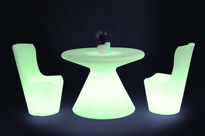 ➤Цена   Купить Комплект светящейся мебели стол Aitair+2 стула Ray ➤пластик ➤Комплекты мебели➤AMF➤Q0533АМ.1 фото