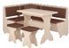Кухонный уголок с раскладным столом ДСП венге+кожзам кофе 120х160х83 440302718ПЕХ фото 6