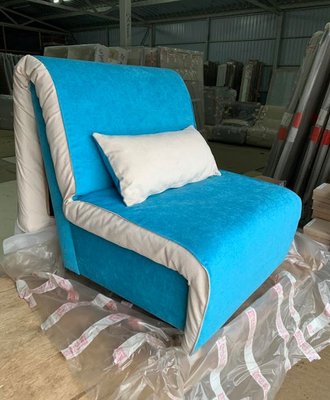 ➤Цена 9 013 грн  Купить Кресло кровать без подлокотников СМ 80х115х87 голубой арт020012.4 ➤Голубой ➤Кресло кровать➤Modern 2➤044611.9NOV фото