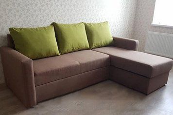 ➤Ціна 14 435 грн  Купити Диван угловой раскладной 219х157х92 Дельфин Змейка ППУ коричневый➤Коричневий ➤Диваны мех дельфин➤B_S_У➤440305601ВЕС.9 фото