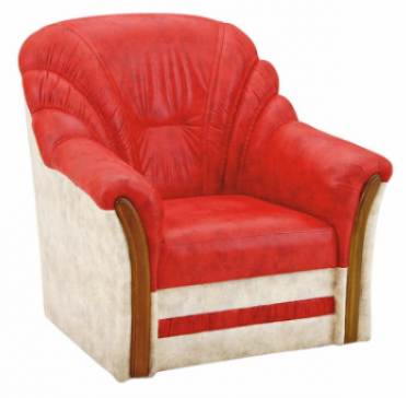 ➤Цена 8 769 грн  Купить Кресло Диамант тм Алис-мебель Красный с бежем ➤ ➤Кресла мягкие➤Алис-мебель➤43576AL.3 фото