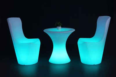 ➤Цена   Купить Комплект светящейся мебели стол Alioth+2 стула Ray ➤пластик ➤Комплекты мебели➤AMF➤440302975АМ фото