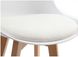 Стул для барной стойки с подножкой на деревянных опорах подушка сиденья мягкая цвет белый арт040290.5 EliosBl.ВВ1 фото 3