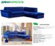 Угловой диван с шезлонгом модульный цвет синий нераскладной арт040177 440303477.1.EMB фото 4