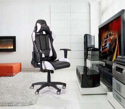 ➤Ціна 8 854 грн  Купити Кресло компьютерное игровое черный-белый➤Чорний ➤Кресла геймерские➤Modern_12➤515280АМ фото