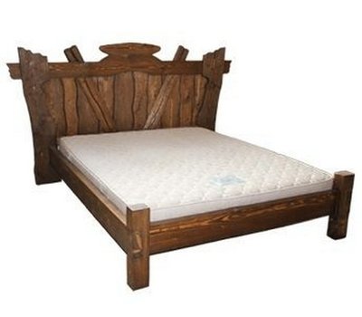 ➤Ціна 9 675 грн UAH Купити Ліжко дерев'яне двоспальне Кажов під старовину➤Горіх ➤Кровати под старину➤МЕКО➤0125МЕКО фото