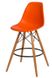 Стул для барный стойки пластик оранжевый нерегулируемый на деревянных ножках арт040301.6 001010HOrange.ВВ1 фото 2